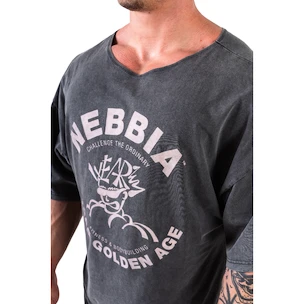 T-shirt pour homme Nebbia NEBBIA x OLYMPIA Washed Rag Top GOLDEN AGE 788 black