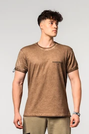 T-shirt pour homme Nebbia Washed-off Cotton T-shirt MAX OUT 357 Light Brown
