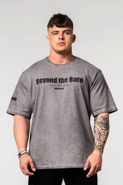 T-shirt pour homme Nebbia Washed-off Heavyweight Cotton Oversized T-shirt GRIND Light Grey
