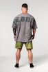 T-shirt pour homme Nebbia  Washed-off Oversized Heavyweight Cotton T-shirt NO SHORTCUTS 369 Light Grey