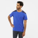T-shirt pour homme Salomon  Essential Colorblock Nautica Blue