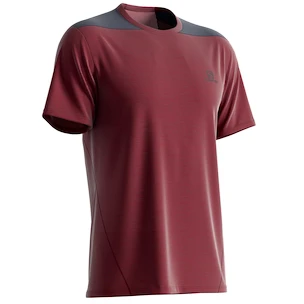 T-shirt pour homme Salomon  Outline SS Tee Cabernet