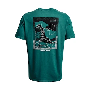T-shirt pour homme Under Armour  UA OUTLINE SYMBOL GRID SS-BLU