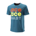 T-shirt pour homme Wilson  Ace Ace Baby Tech Tee Blue Coral