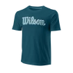 T-shirt pour homme Wilson  Script Eco Cotton Tee-Slimfit Blue Coral