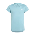 T-shirt pour jeune fille Adidas Aeroready 3-Stripes Tee Mint Ton