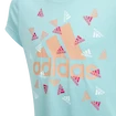 T-shirt pour jeune fille Adidas Aeroready Up2Move Cotton Touch Training Slim Logo Mint Ton