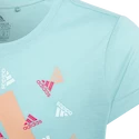 T-shirt pour jeune fille Adidas Aeroready Up2Move Cotton Touch Training Slim Logo Mint Ton