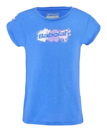 T-shirt pour jeune fille Babolat Exercise Cotton Tee Girl French Blue