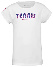 T-shirt pour jeune fille Babolat Exercise Cotton Tee Girl White