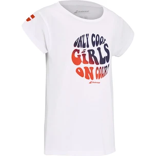 T-shirt pour jeune fille Babolat  Exercise Cotton Tee Girl White