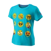 T-shirt pour jeune fille Wilson  Emoti-Fun Tech Tee G Scuba Blue