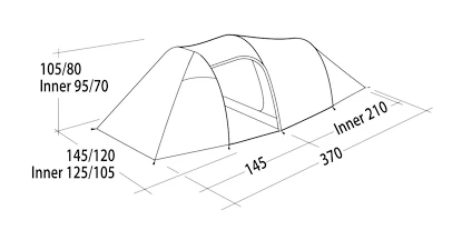 Tente Easy Camp  Magnetar 200 Steel Blue