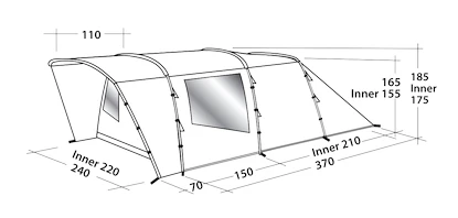 Tente Easy Camp  Palmdale 400 Blue