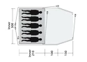 Tente Outwell  Cloud 5 Plus Blue