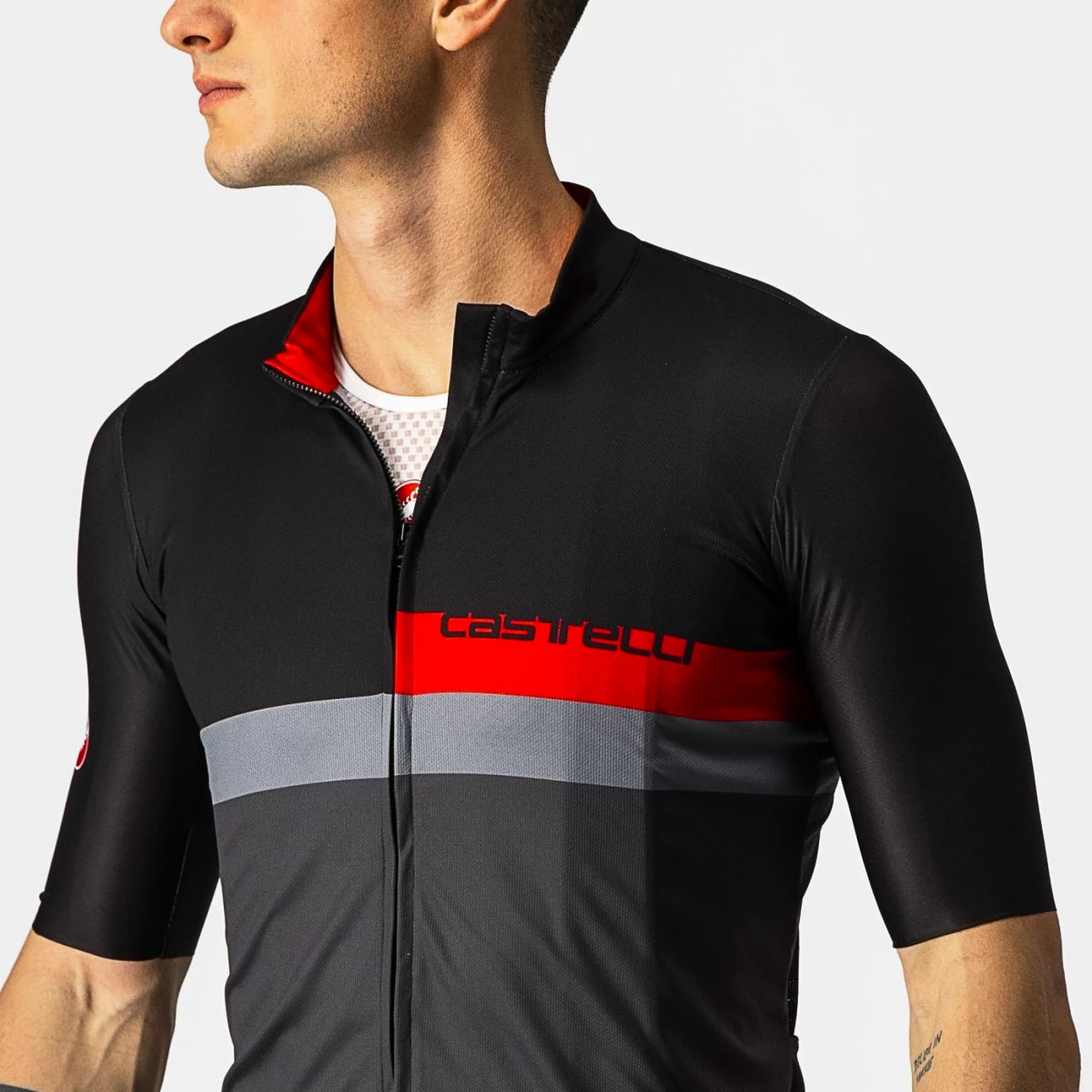 Castelli A Blocco Noir Clair/Rouge Gris Foncé