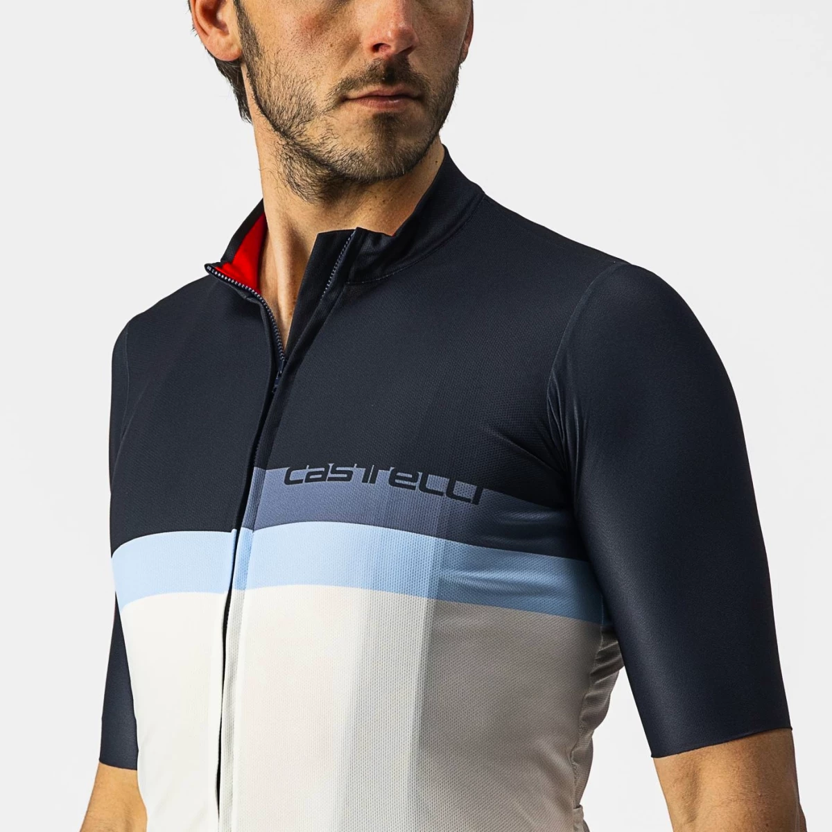 Castelli A Blocco Bleu Savile/Bleu Chine/Ivoire