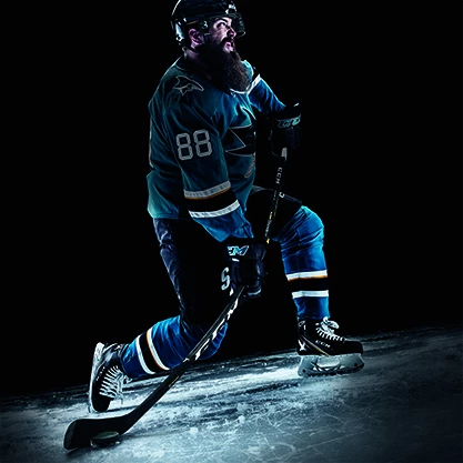 Brent Burns en tenue CCM Tacks