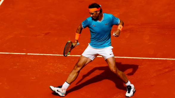 Rafael Nadal et sa raquette de tennis Babolat Pure Aero