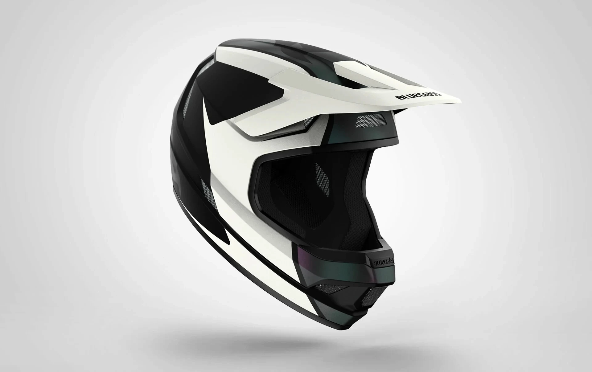 Casque de vélo Bluegrass Legit blanc irisé