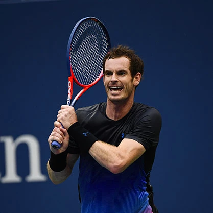Andy Murray avec la raquette de tennis Head Radical