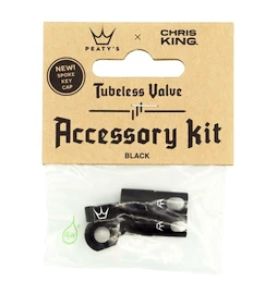 Valve tubeless PEATY'S X chris king (mk2) black tubeless valves accessory kit (ptv2-accs-blk-12)