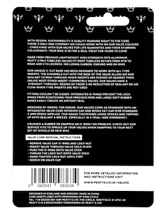 Valve tubeless PEATY'S  X chris king (mk2) bourbon tubeless valves - 80mm (ptv2-80-brb-12)