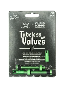 Valve tubeless PEATY'S  X chris king (mk2) emerald tubeless valves 60mm (ptv2-60-emr-12)
