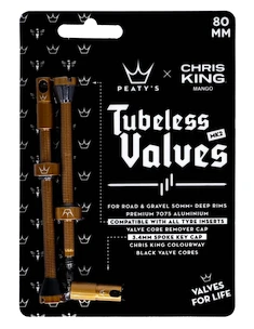Valve tubeless PEATY'S  X chris king (mk2) mango tubeless valves - 80mm (ptv2-80-mng-12)