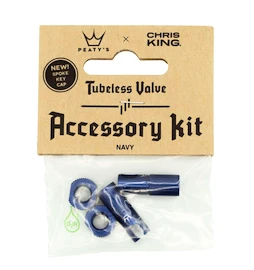 Valve tubeless PEATY'S X chris king (mk2) navy tubeless valves accessory kit (ptv2-accs-nvy-12)