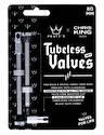 Valve tubeless PEATY'S  X chris king (mk2) silver tubeless valves - 80mm (ptv2-80-sil-12)
