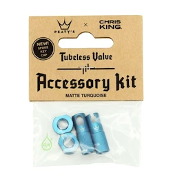 Valve tubeless PEATY'S X chris king (mk2) turquoise tubeless valves accessory kit (ptv2-accs-trq-12)