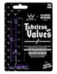Valve tubeless PEATY'S  X chris king (mk2) violet tubeless valves - 80mm (ptv2-80-vlt-12)