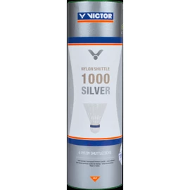 Volants de badminton Victor Nylon Shuttle 1000 Silver - White 6 Pack